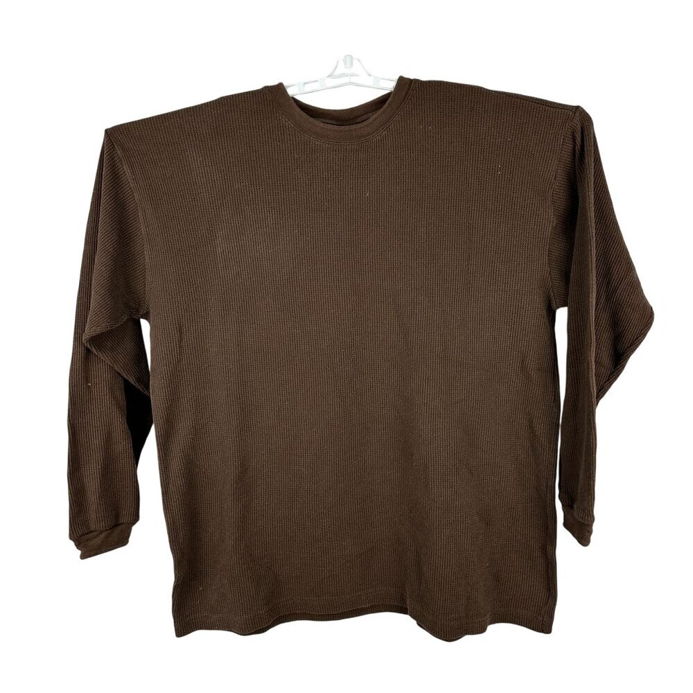 Russo Wear Heavy Duty Brown Long Sleeve Shirt Size 3XL